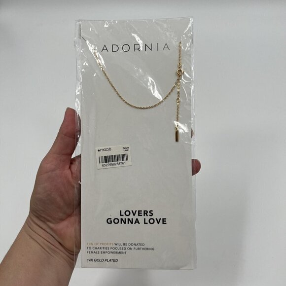 Adornia Gold Love Slide Through Necklace - Picture 5 of 5